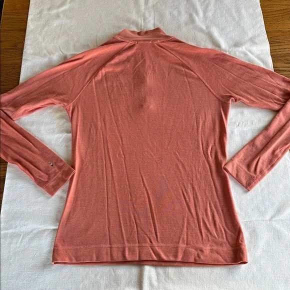 Smartwool Merino 250 Baselayer 1/4 Zip Peach L - Picture 2 of 9